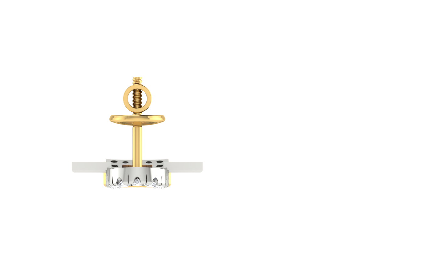 Celeste Curve Two-Tone Earrings