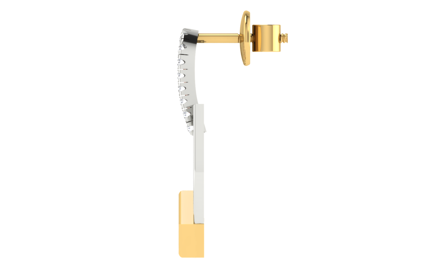 Celeste Curve Two-Tone Earrings