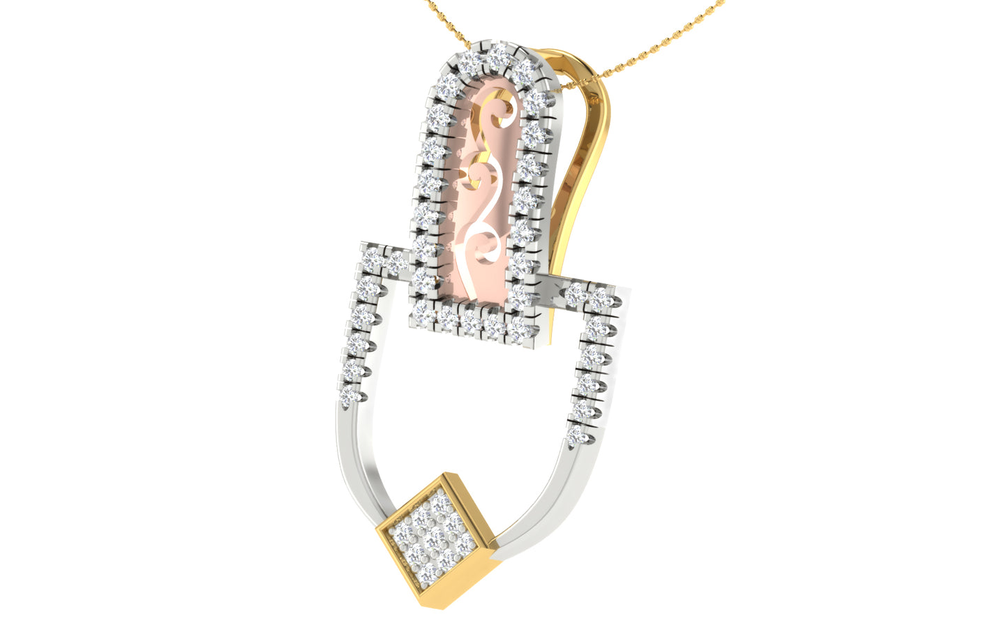 Aurelia Halo Gold & Diamond Pendant