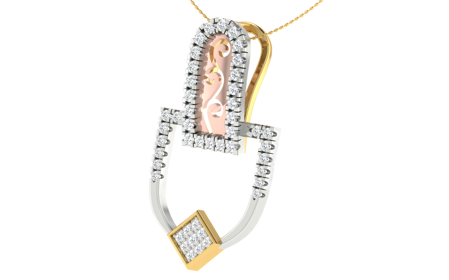 Aurelia Halo Gold & Diamond Pendant