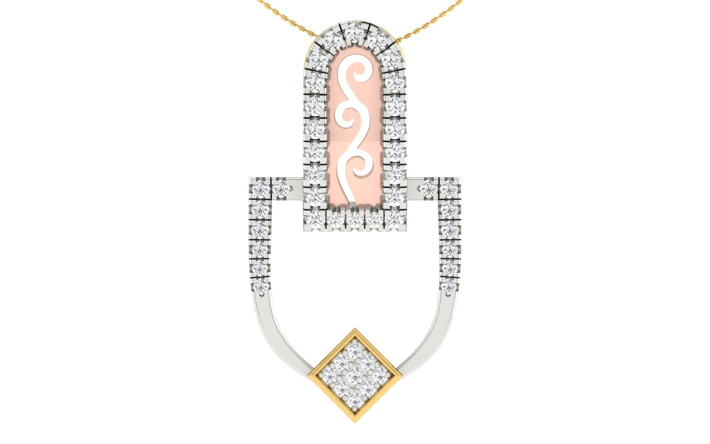 Aurelia Halo Gold & Diamond Pendant