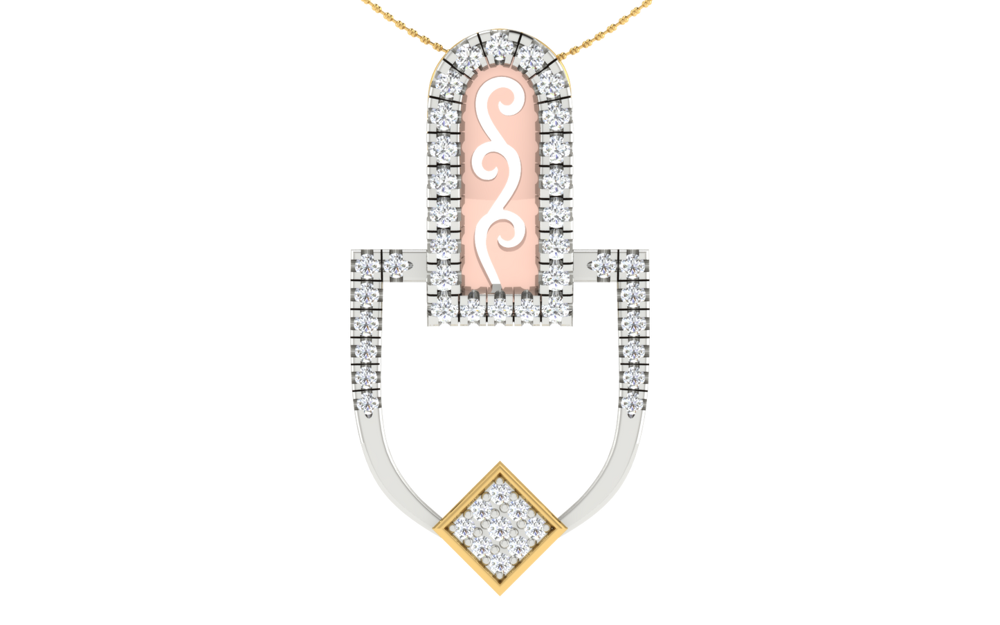 Aurelia Halo Gold & Diamond Pendant