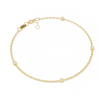 Tag Bead Bracelet in gold