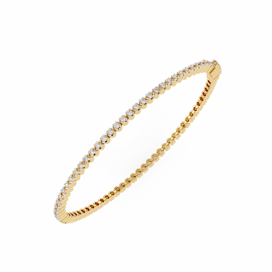 Regal Glow Yellow Gold Diamond Tennis Bracelet