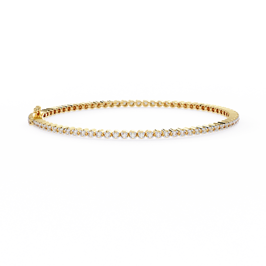 Regal Glow Yellow Gold Diamond Tennis Bracelet