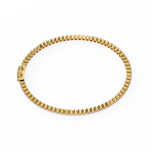 Regal Glow Yellow Gold Diamond Tennis Bracelet