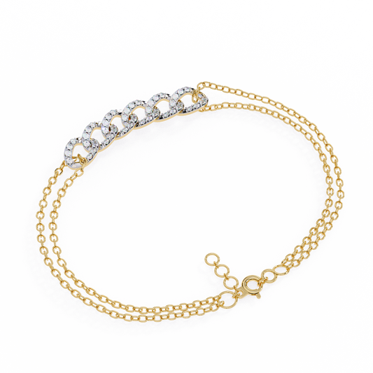 Regal Glow Yellow Gold Diamond Tennis Bracelet