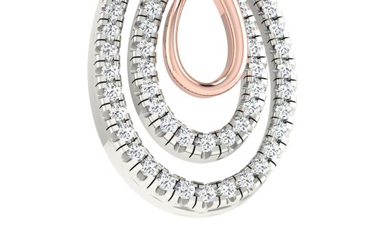 Infinity Teardrop Two-Tone Diamond Earrings