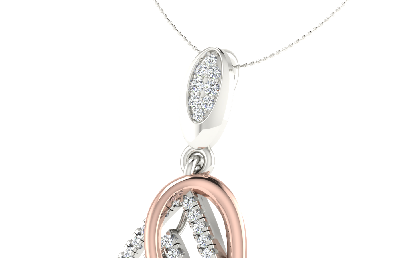 Infinity Grace Two-Tone Diamond Pendant