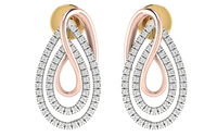 Infinity Teardrop Two-Tone Diamond Earrings
