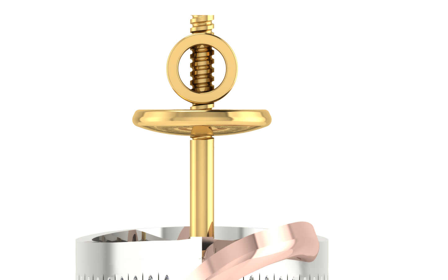 Infinity Teardrop Two-Tone Diamond Earrings