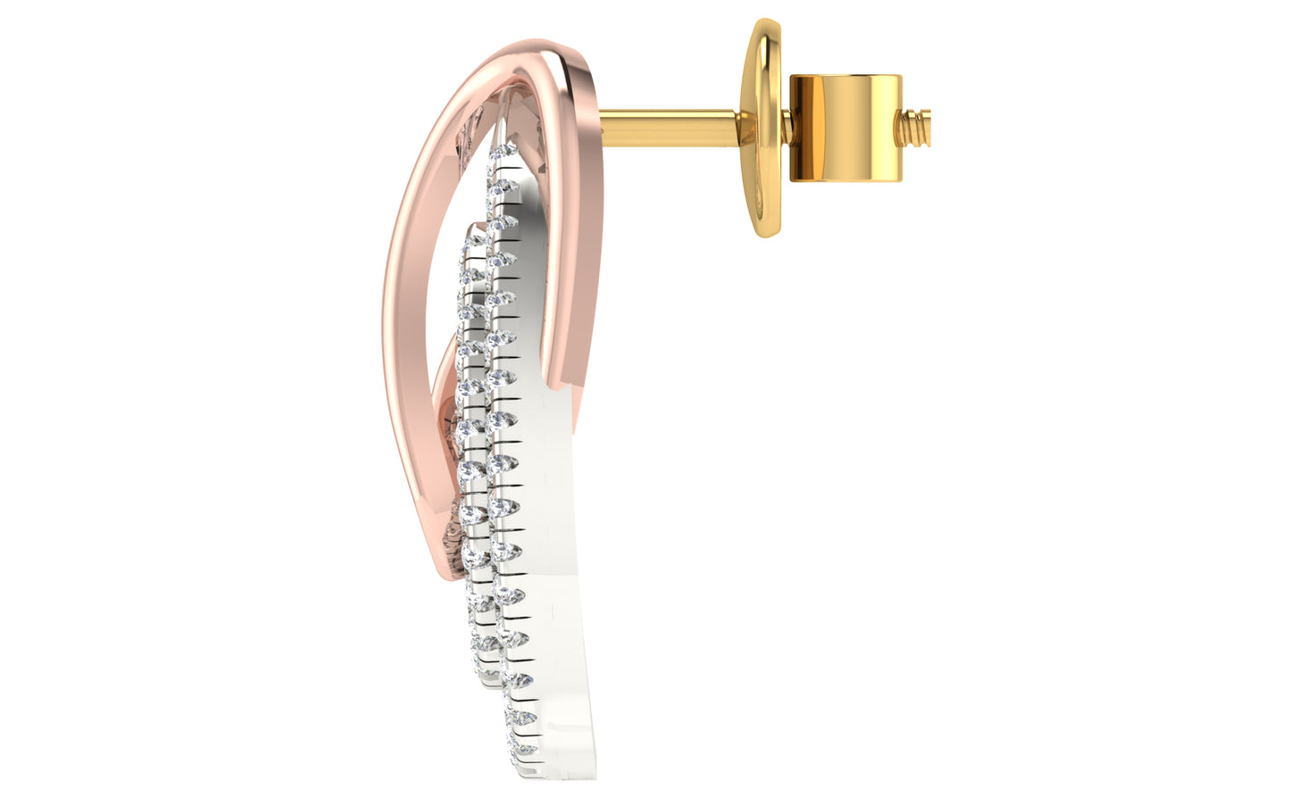 Infinity Teardrop Two-Tone Diamond Earrings