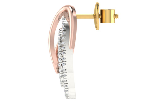 Infinity Teardrop Two-Tone Diamond Earrings