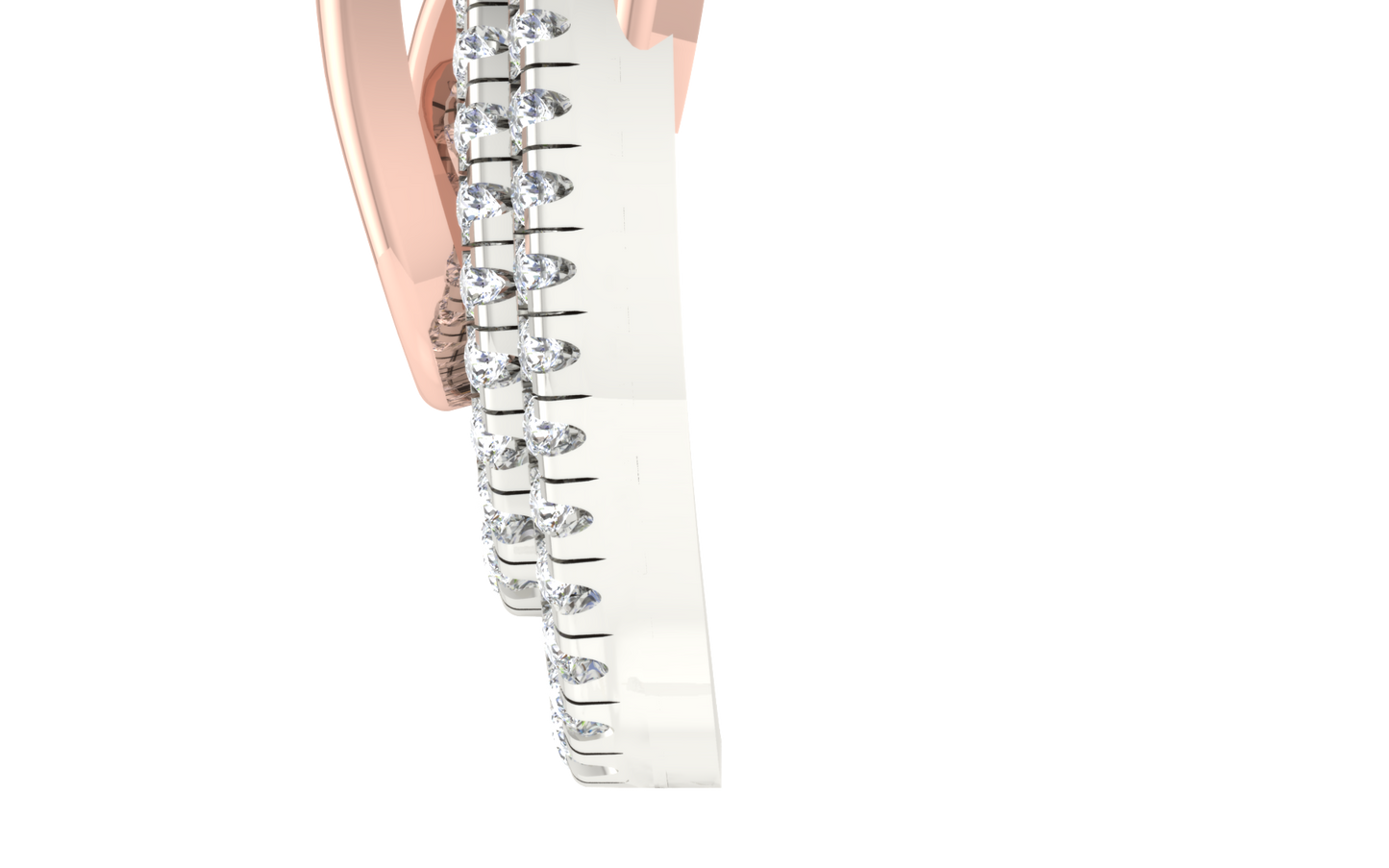 Infinity Teardrop Two-Tone Diamond Earrings