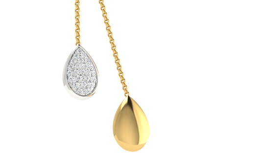 Royal Cascade Two-Tone Diamond Drop Earrings