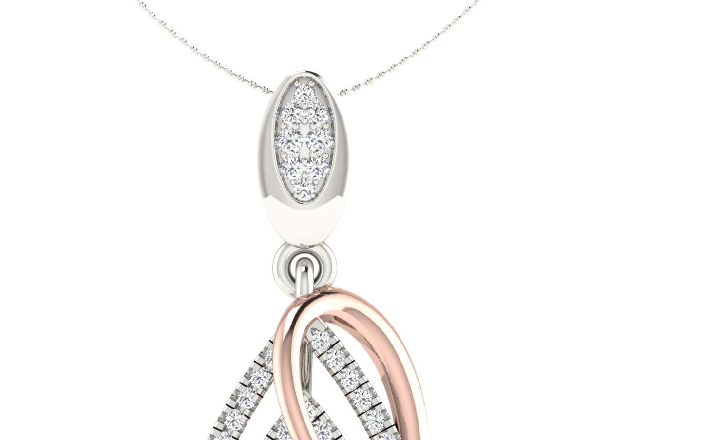 Infinity Grace Two-Tone Diamond Pendant