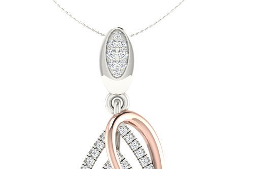 Infinity Grace Two-Tone Diamond Pendant
