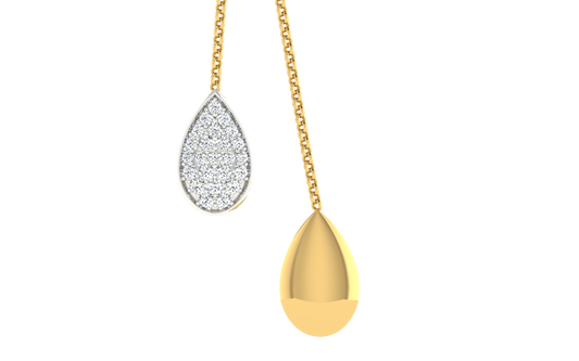 Royal Cascade Two-Tone Diamond Drop Earrings