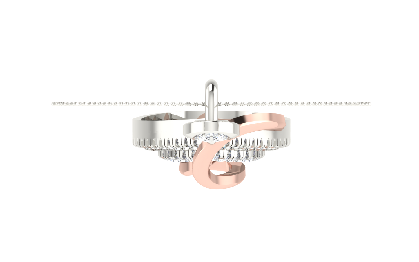 Infinity Grace Two-Tone Diamond Pendant