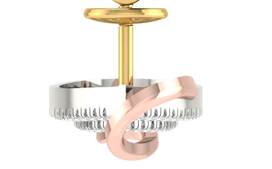 Infinity Teardrop Two-Tone Diamond Earrings