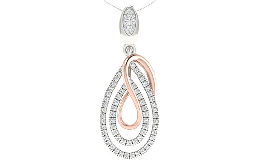 Infinity Grace Two-Tone Diamond Pendant