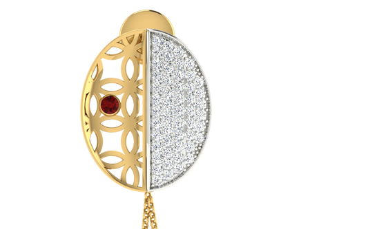 Royal Cascade Two-Tone Diamond Drop Earrings