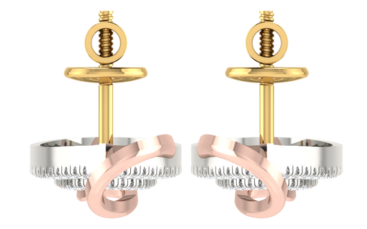 Infinity Teardrop Two-Tone Diamond Earrings