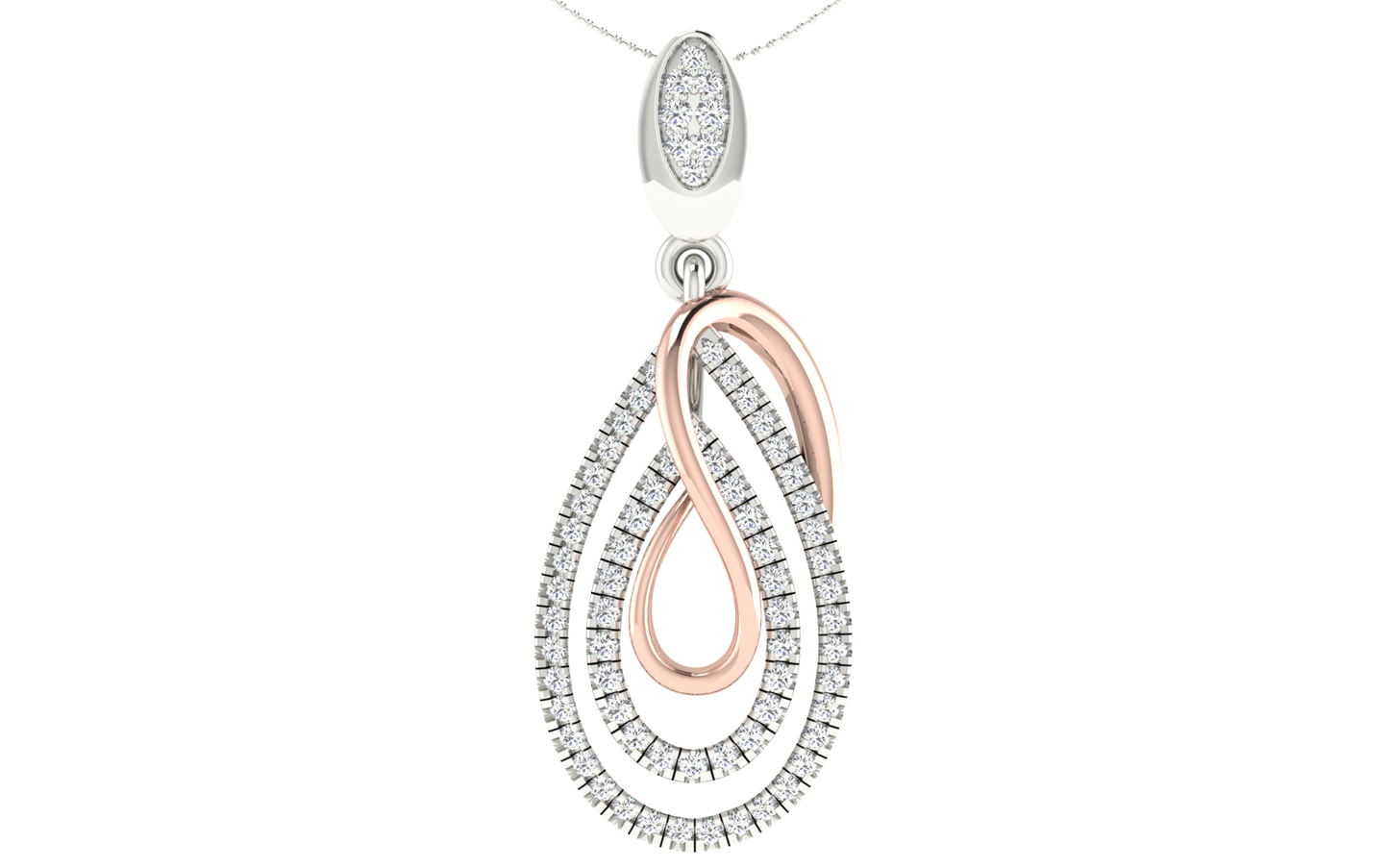 Infinity Grace Two-Tone Diamond Pendant