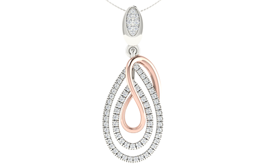 Infinity Grace Two-Tone Diamond Pendant