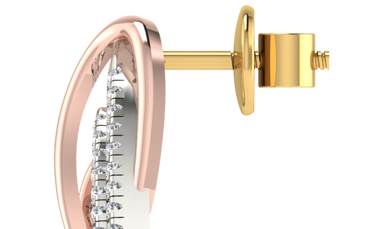 Infinity Teardrop Two-Tone Diamond Earrings