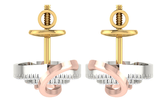 Infinity Teardrop Two-Tone Diamond Earrings