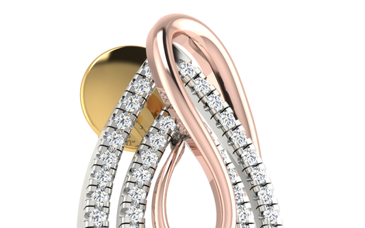 Infinity Teardrop Two-Tone Diamond Earrings