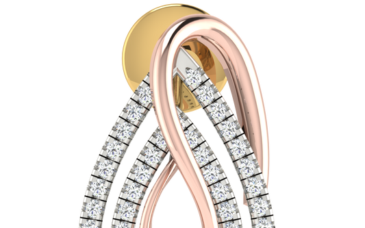 Infinity Teardrop Two-Tone Diamond Earrings