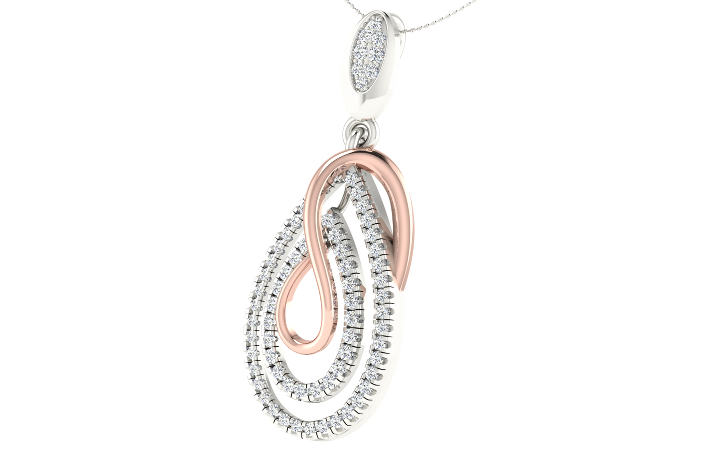 Infinity Grace Two-Tone Diamond Pendant