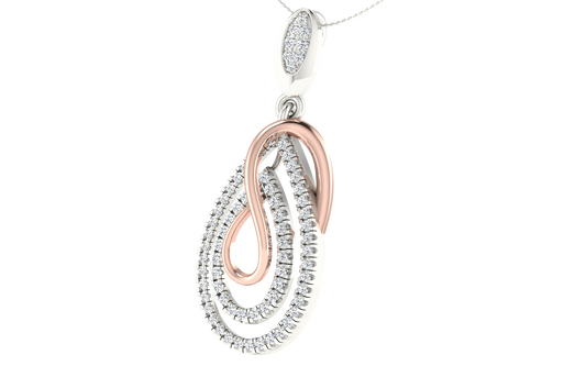Infinity Grace Two-Tone Diamond Pendant