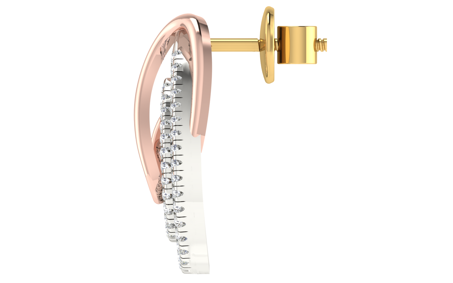 Infinity Teardrop Two-Tone Diamond Earrings