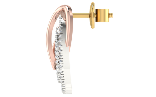 Infinity Teardrop Two-Tone Diamond Earrings