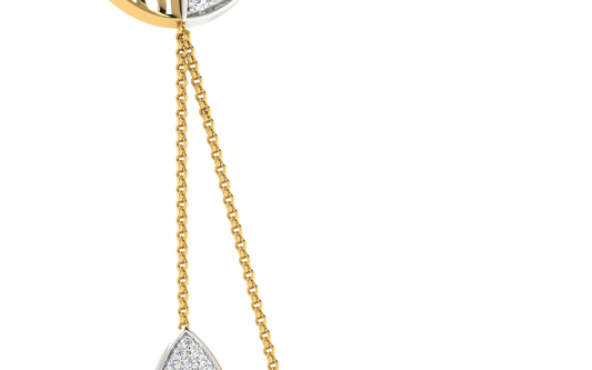 Royal Cascade Two-Tone Diamond Drop Earrings