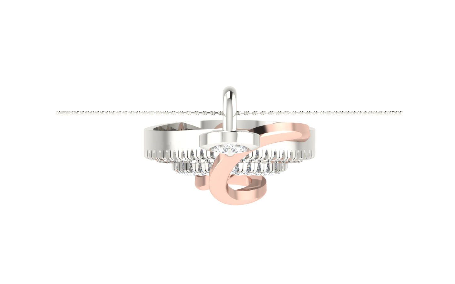 Infinity Grace Two-Tone Diamond Pendant